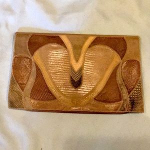 Furst and Mooney Snakeskin Clutch circa 1980